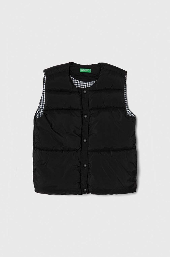 United Colors of Benetton bezrękawnik dziecięcy bez kaptura czarny 2TPXCJ00H.G.SEASONAL