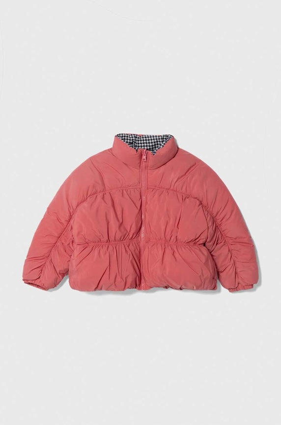 United Colors of Benetton kurtka dwustronna dziecięca bez kaptura różowy 2TPXCN02S.G.SEASONAL
