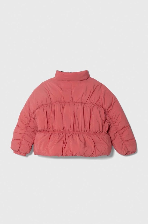 Dziewczynka United Colors of Benetton kurtka dwustronna dziecięca 2TPXCN02S.G.SEASONAL różowy