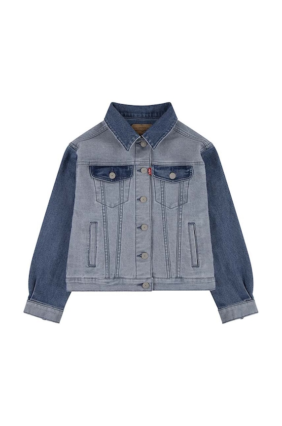 Levi's kurtka jeansowa dziecięca 4EJ267 niebieski AW23