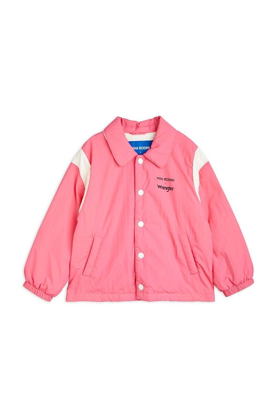 Chłopiec Mini Rodini kurtka dziecięca Mini Rodini x Wrangler 2381010228 różowy