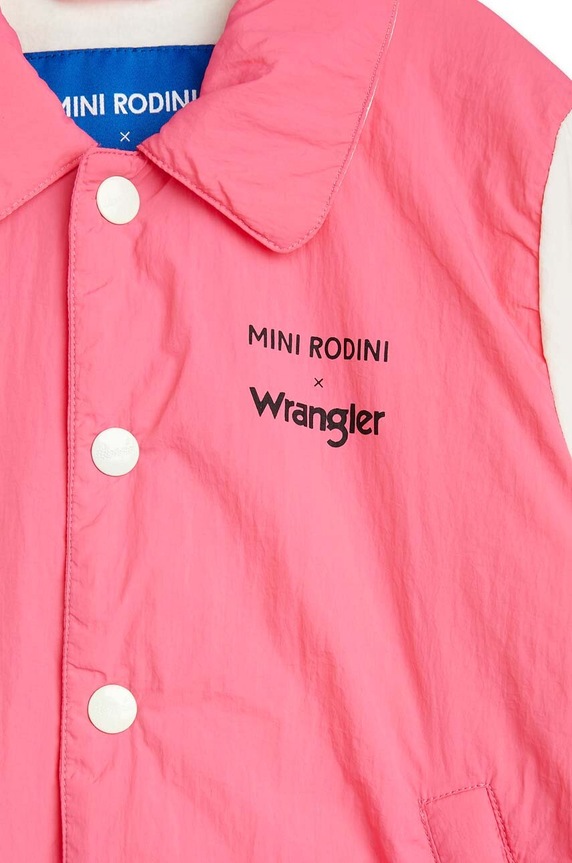 Mini Rodini kurtka dziecięca Mini Rodini x Wrangler 2381010228 różowy