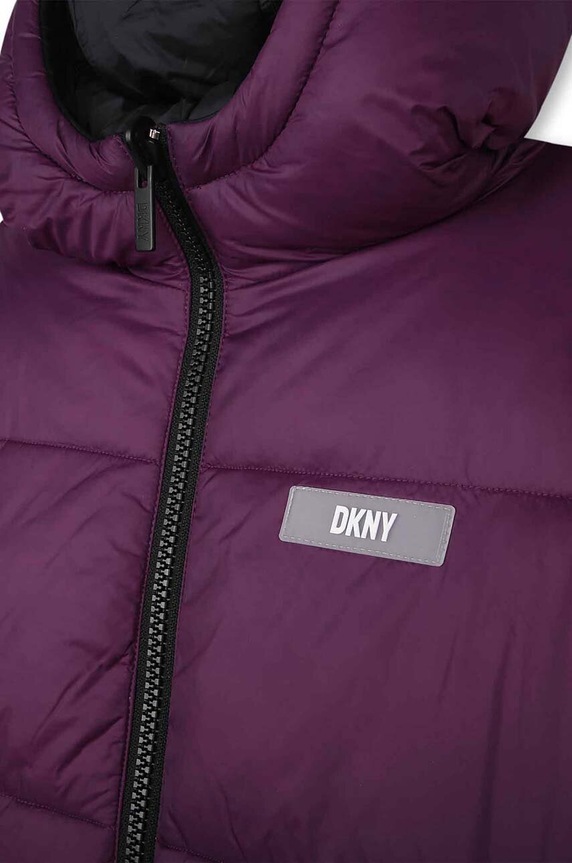 Dkny kurtka dwustronna dziecięca D56000.114.150 fioletowy