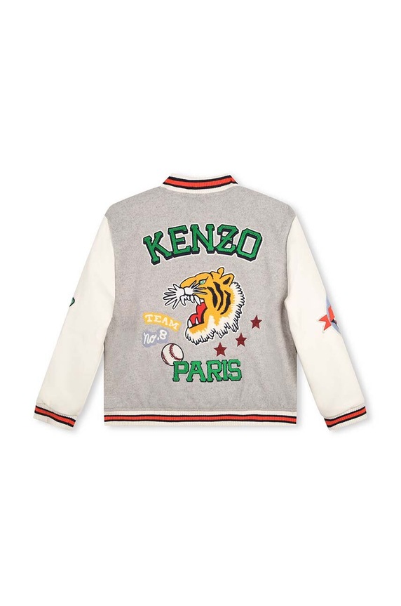 Kenzo Kids kurtka bomber dziecięca K26096 szary AW23