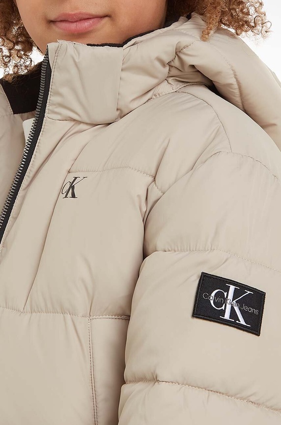 Detská bunda Calvin Klein Jeans IB0IB01277.9BYX béžová