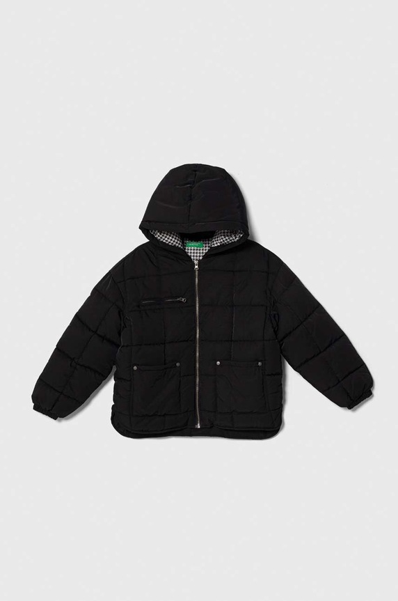 Dječja jakna United Colors of Benetton Planet friendly crna 2987CN02R.G.SEASONAL