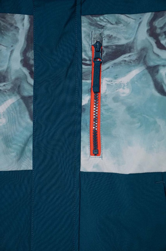 Chłopiec Quiksilver kurtka narciarska dziecięca MISSION PRINTED SNJT EQBTJ03155 niebieski