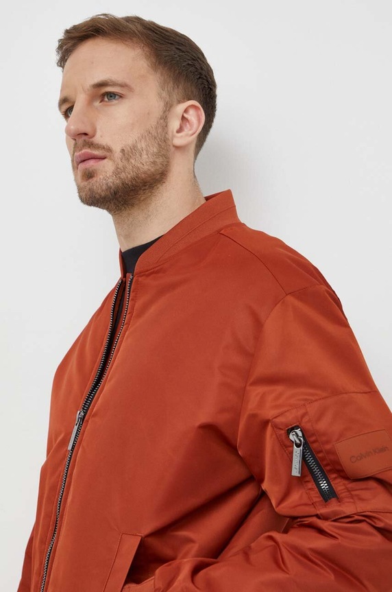 Bunda Calvin Klein hnedá K10K109907