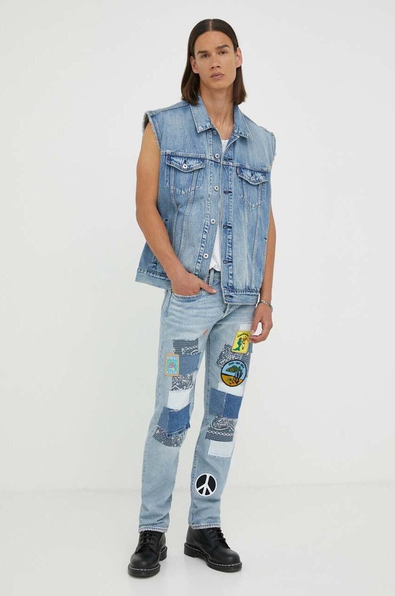 Levi's vesta de blugi A5789.0000 albastru AW23