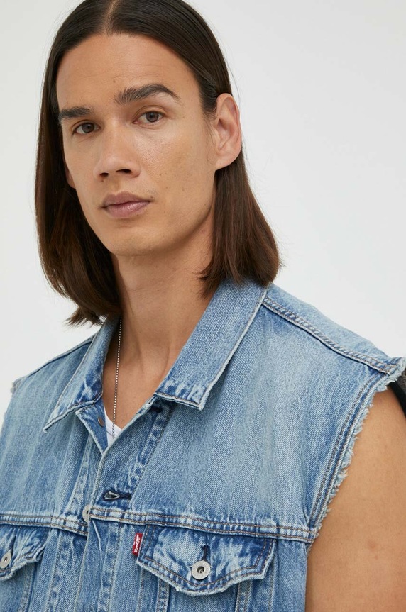 Levi's vesta de blugi albastru A5789.0000