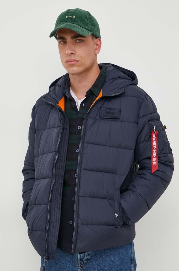 Alpha Industries Hooded Puffer FD 118113.07 sötétkék AW24