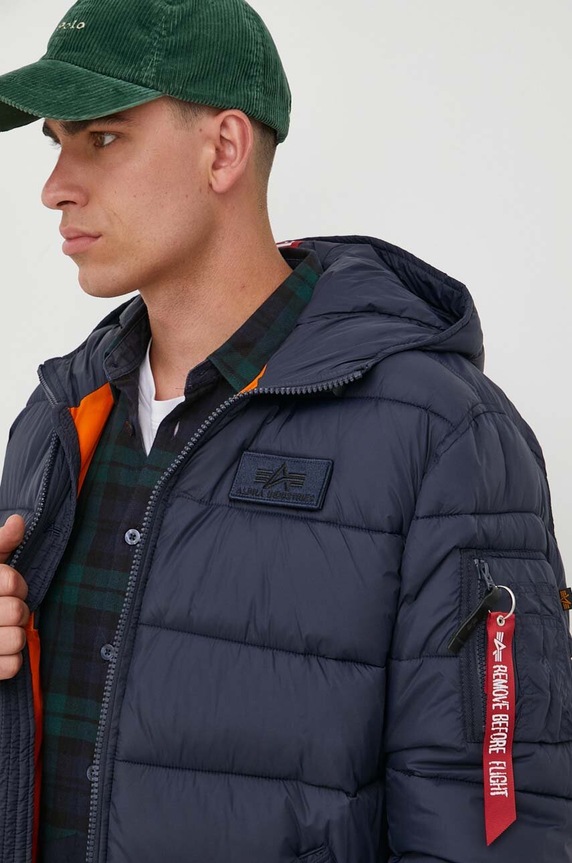 Alpha Industries Hooded Puffer FD sötétkék 118113.07