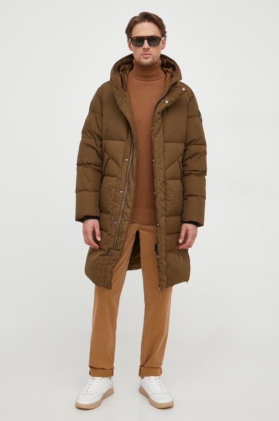 Péřová bunda Bomboogie s podšívkou zelená CM8171TDP3