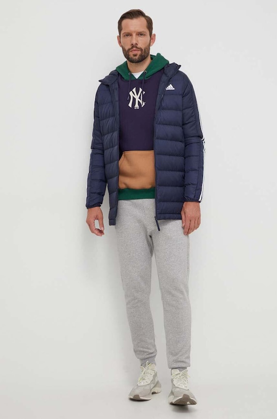 Пухено яке adidas IK3203 тъмносин AW23