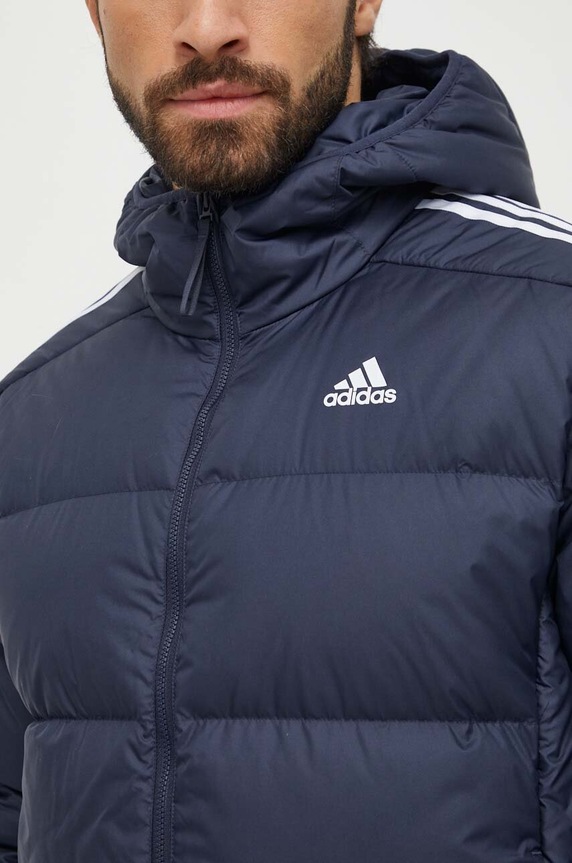 Páperová bunda adidas IK3213 tmavomodrá
