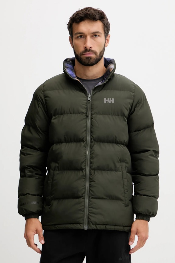 Obojstranná bunda Helly Hansen YU 23 REVERSIBLE PUFFER 54060 zelená AW25
