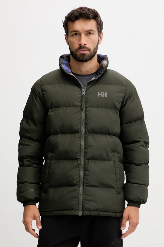 Obojstranná bunda Helly Hansen YU 23 REVERSIBLE PUFFER 54060 zelená AW25