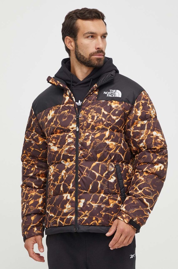 Μπουφάν με επένδυση από πούπουλα The North Face Lhotse Jacket άλλο καφέ NF0A3Y23OS31