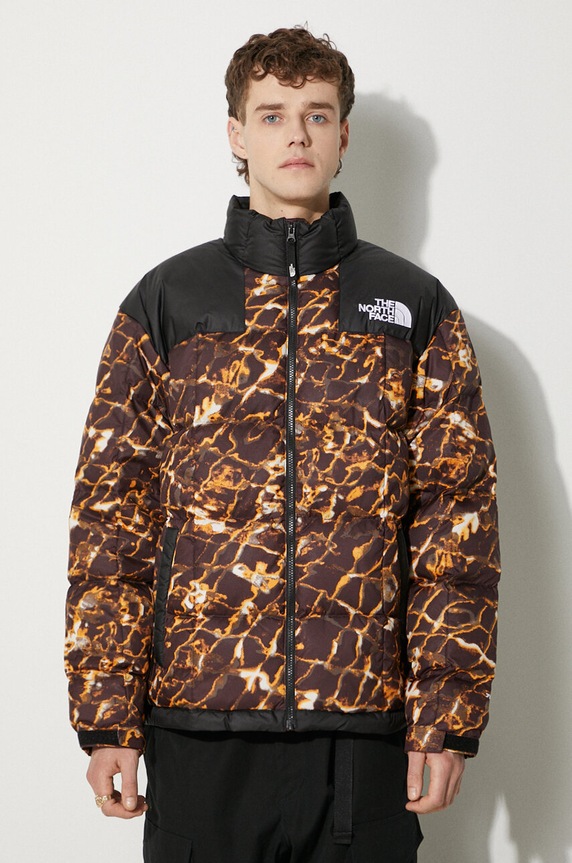 The North Face kurtka puchowa Lhotse Jacket bez kaptura brązowy NF0A3Y23OS31