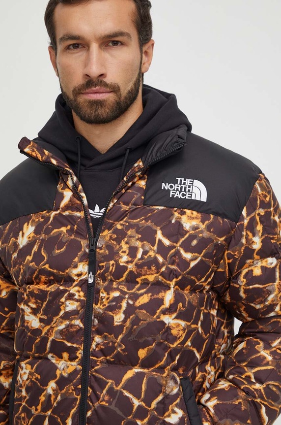 Μπουφάν με επένδυση από πούπουλα The North Face Lhotse Jacket NF0A3Y23OS31 καφέ