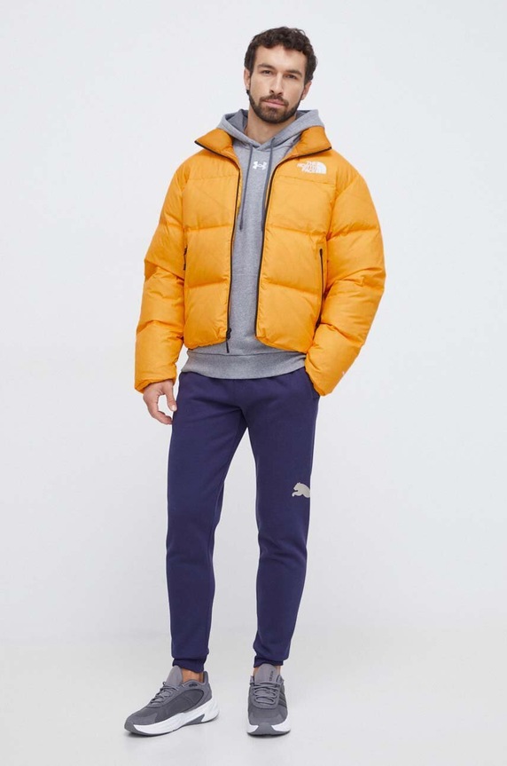 The North Face geaca de puf NF0A7UQZ56P1 galben AW23