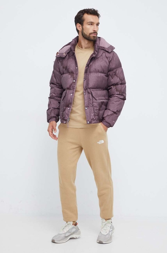 Μπουφάν με επένδυση από πούπουλα The North Face NF0A7US3OOK1 μωβ AW23