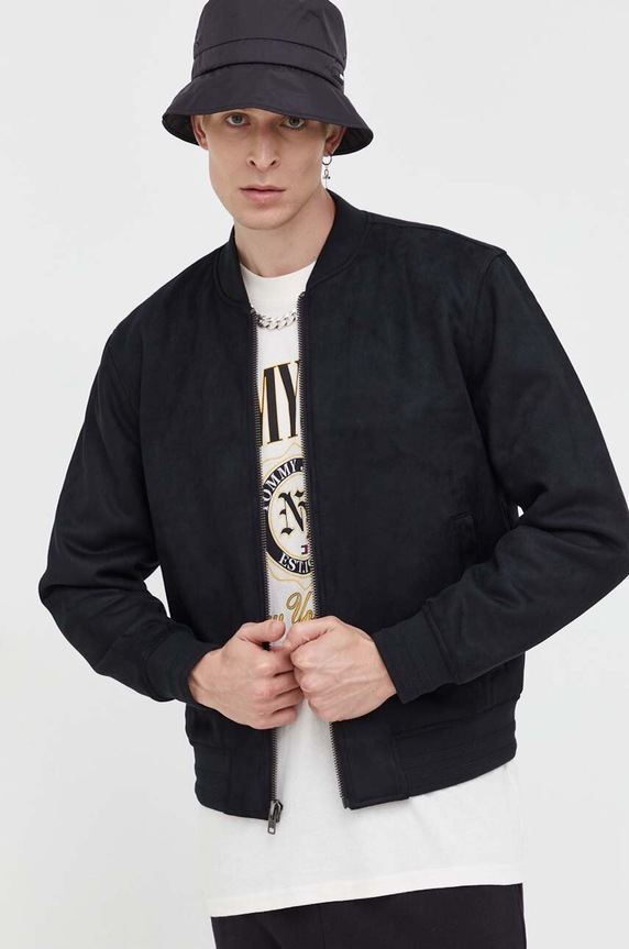 Abercrombie & Fitch kurtka bomber bez kaptura czarny KI132.3068.900