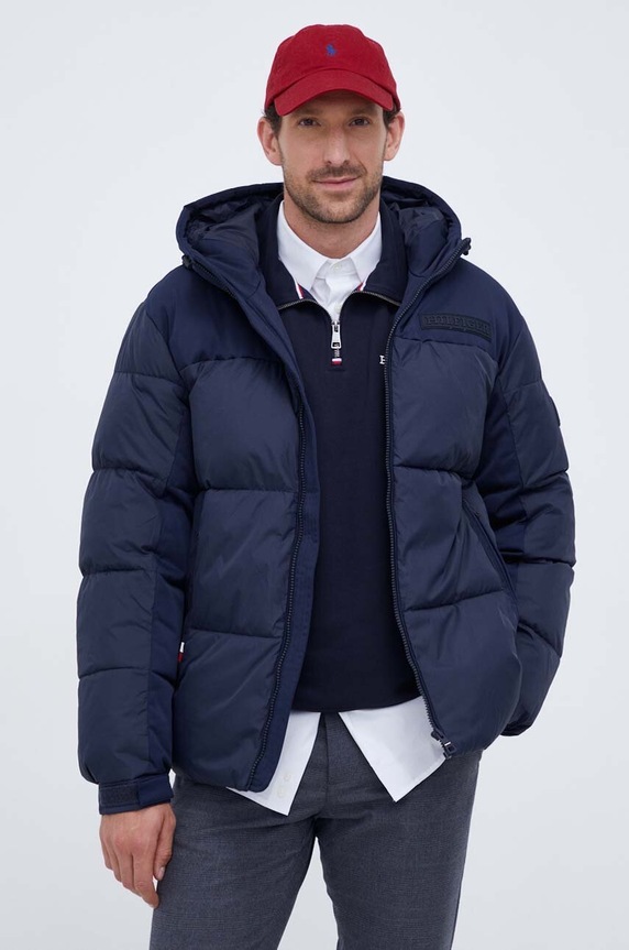 Tommy Hilfiger rövid kabát szigetelt sötétkék MW0MW32771