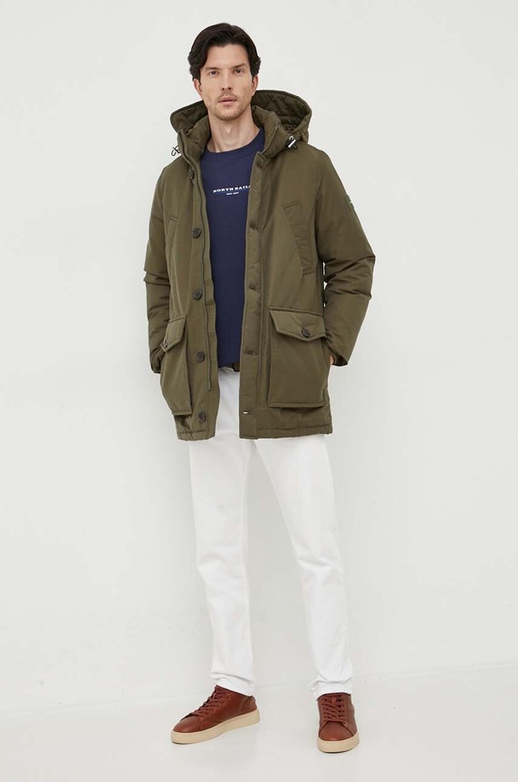 Μπουφάν με επένδυση από πούπουλα Tommy Hilfiger MW0MW32779 πράσινο AW23