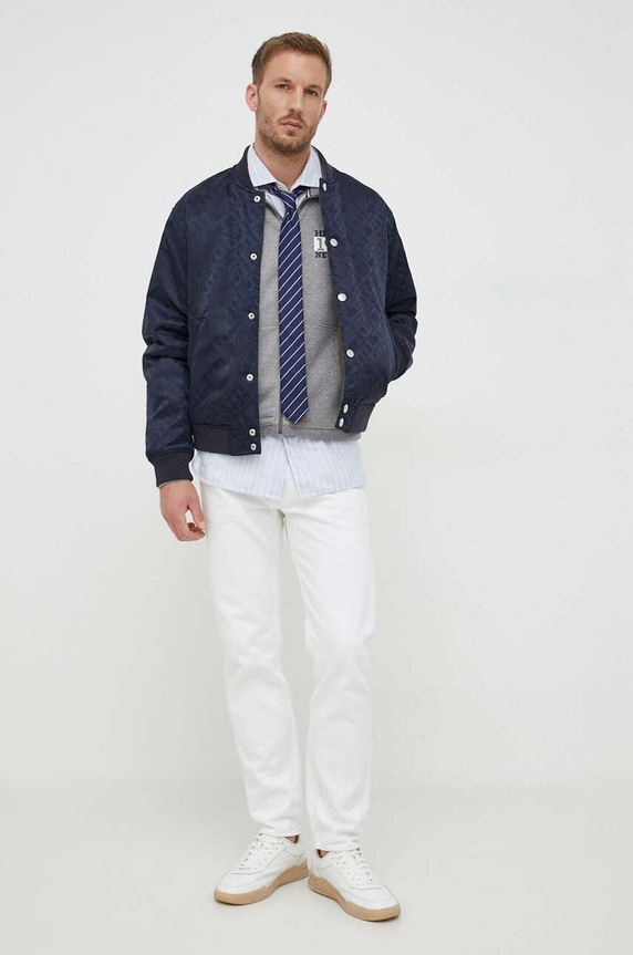 Oblečení Oboustranná bomber bunda Tommy Hilfiger MW0MW32794 zelená