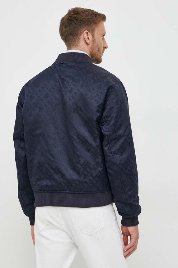 Oboustranná bomber bunda Tommy Hilfiger zelená MW0MW32794