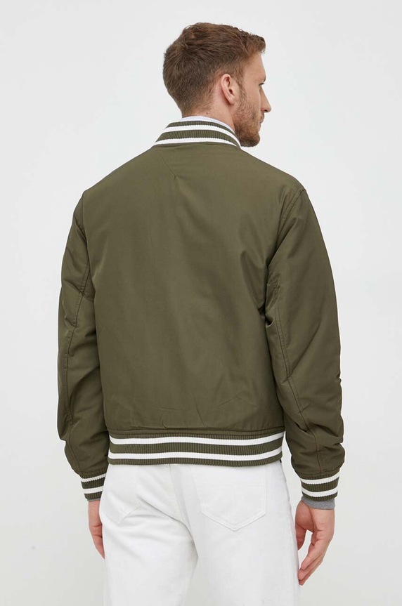 Oboustranná bomber bunda Tommy Hilfiger MW0MW32794 zelená