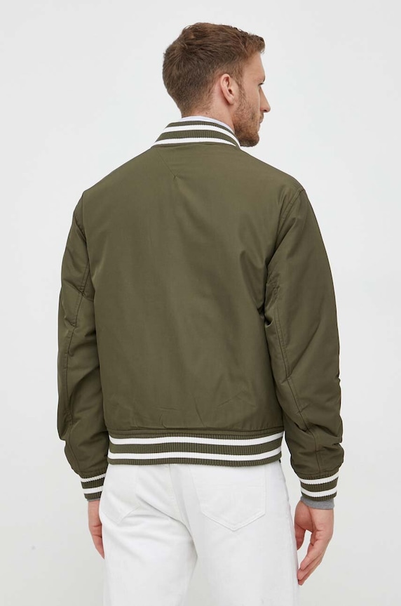 Oboustranná bomber bunda Tommy Hilfiger MW0MW32794 zelená