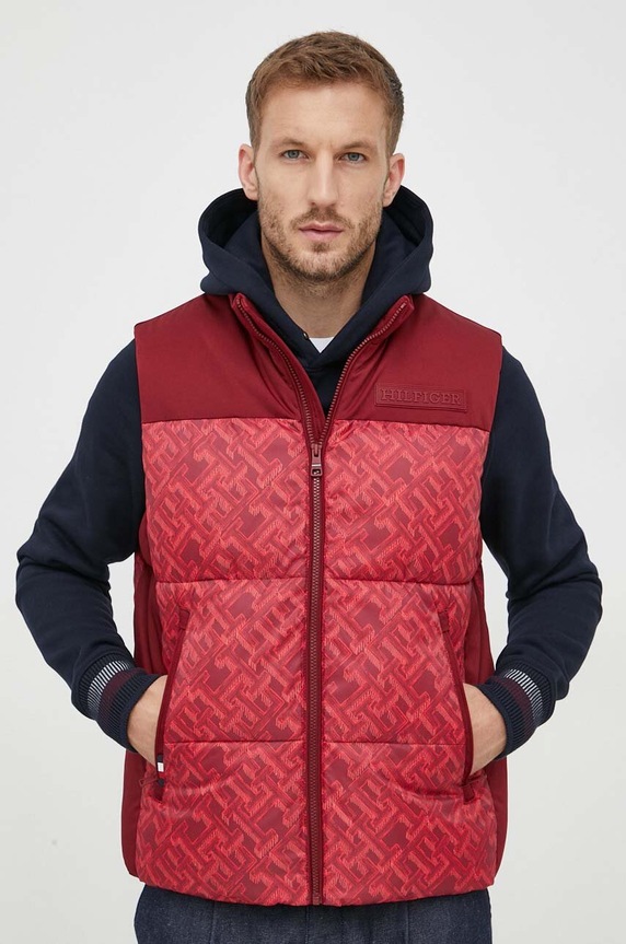 Vesta Tommy Hilfiger s podšívkou červená MW0MW33627