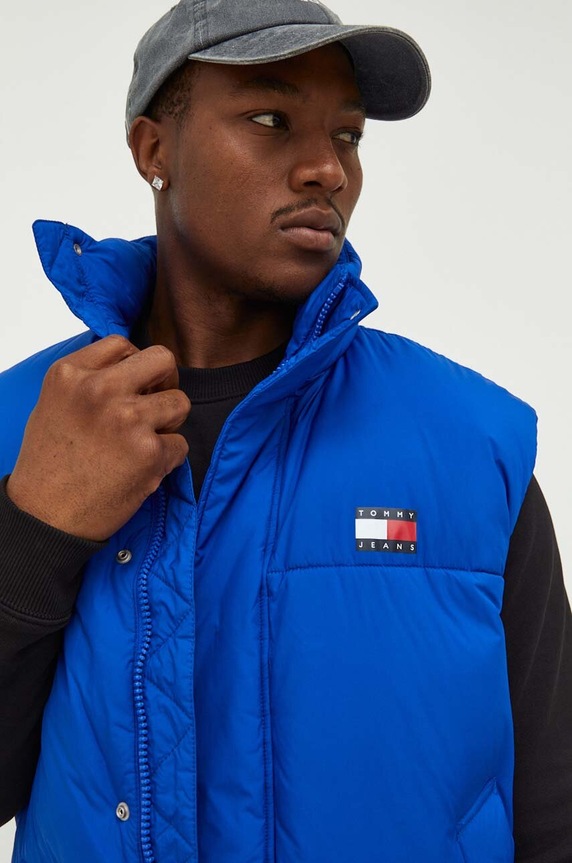 Prsluk Tommy Jeans plava DM0DM17237