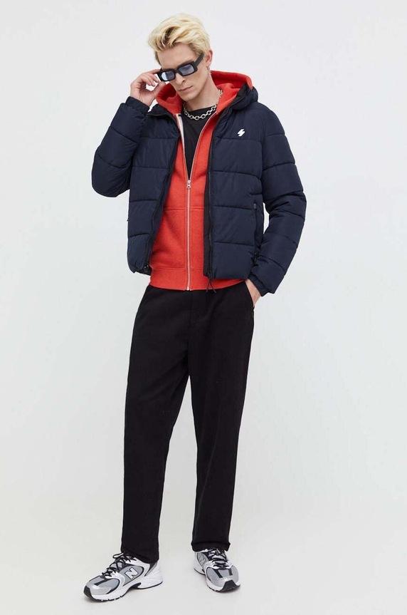 Superdry rövid kabát M5011827A.98T sötétkék AW23