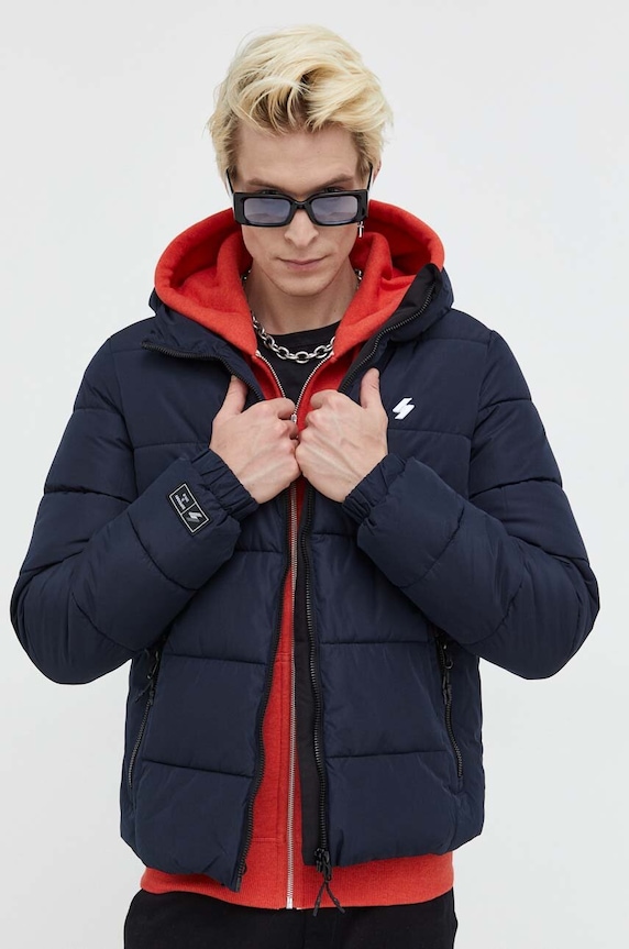 Superdry rövid kabát sötétkék M5011827A.98T