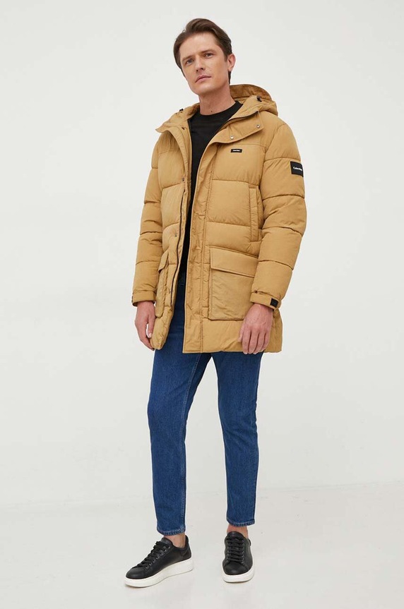 Calvin Klein rövid kabát K10K112228 bézs AW23