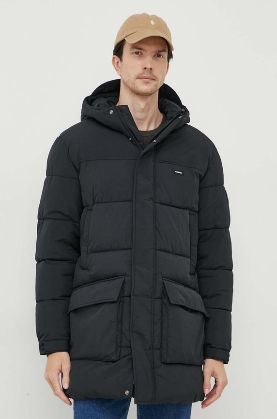 Calvin Klein rövid kabát szigetelt fekete K10K112228