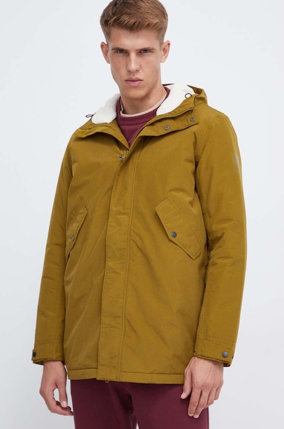 Parka Jack Wolfskin s kapucí zelená 1116011