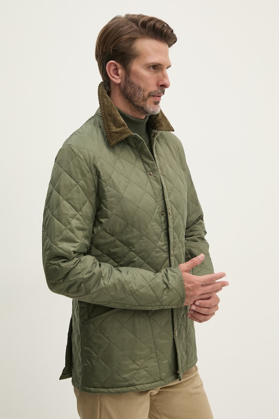 Barbour kurtka Heritage Liddesdale Quilted Jacket bez kaptura zielony MQU0240