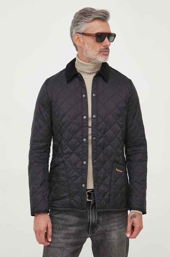 Barbour kurtka Heritage Liddesdale Quilted Jacket bez kaptura czarny MQU0240