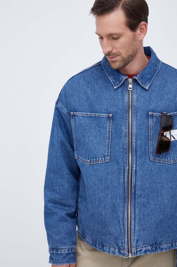 Calvin Klein Jeans farmerdzseki enyhén szigetelt kék J30J324290