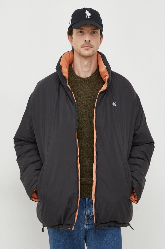 Dvostrana jakna Calvin Klein Jeans J30J324438 crna AW23