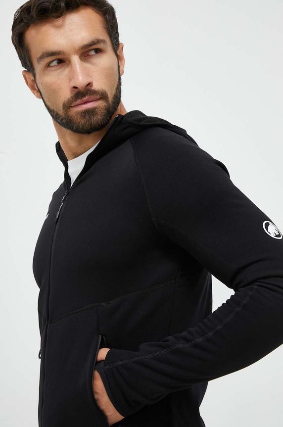 Sportovní mikina Mammut Aconcagua ML Hooded 1014.04281 černá