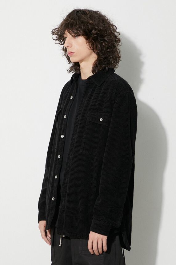 Manšestrová bunda Rick Owens černá DU02C5755.HC