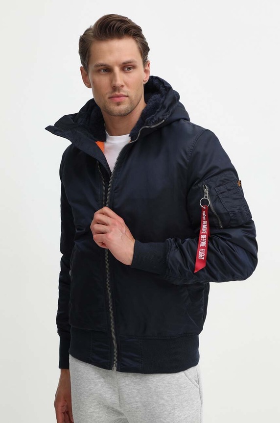 Bunda Alpha Industries MA-1 s podšívkou modrá 158104.07