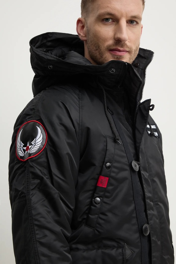 Alpha Industries giacca parka N3B Airborne nero 188141.03