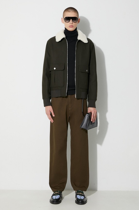 A.P.C. wool jacket WOAPJ.H02761 green AW23