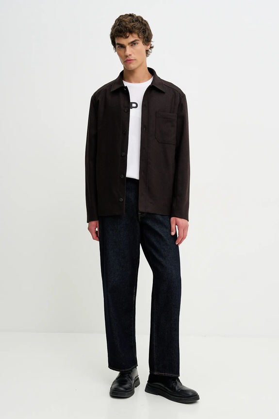 A.P.C. kurtka wełniana WOAPN.H02871 brązowy AW23